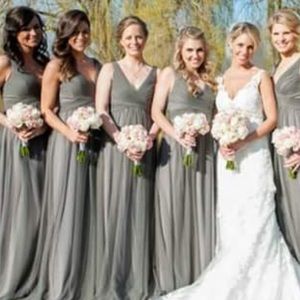 Beautiful pewter full length dress!