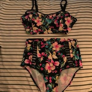 ON SALE!! Plus Sized High Waisted Swimsuit