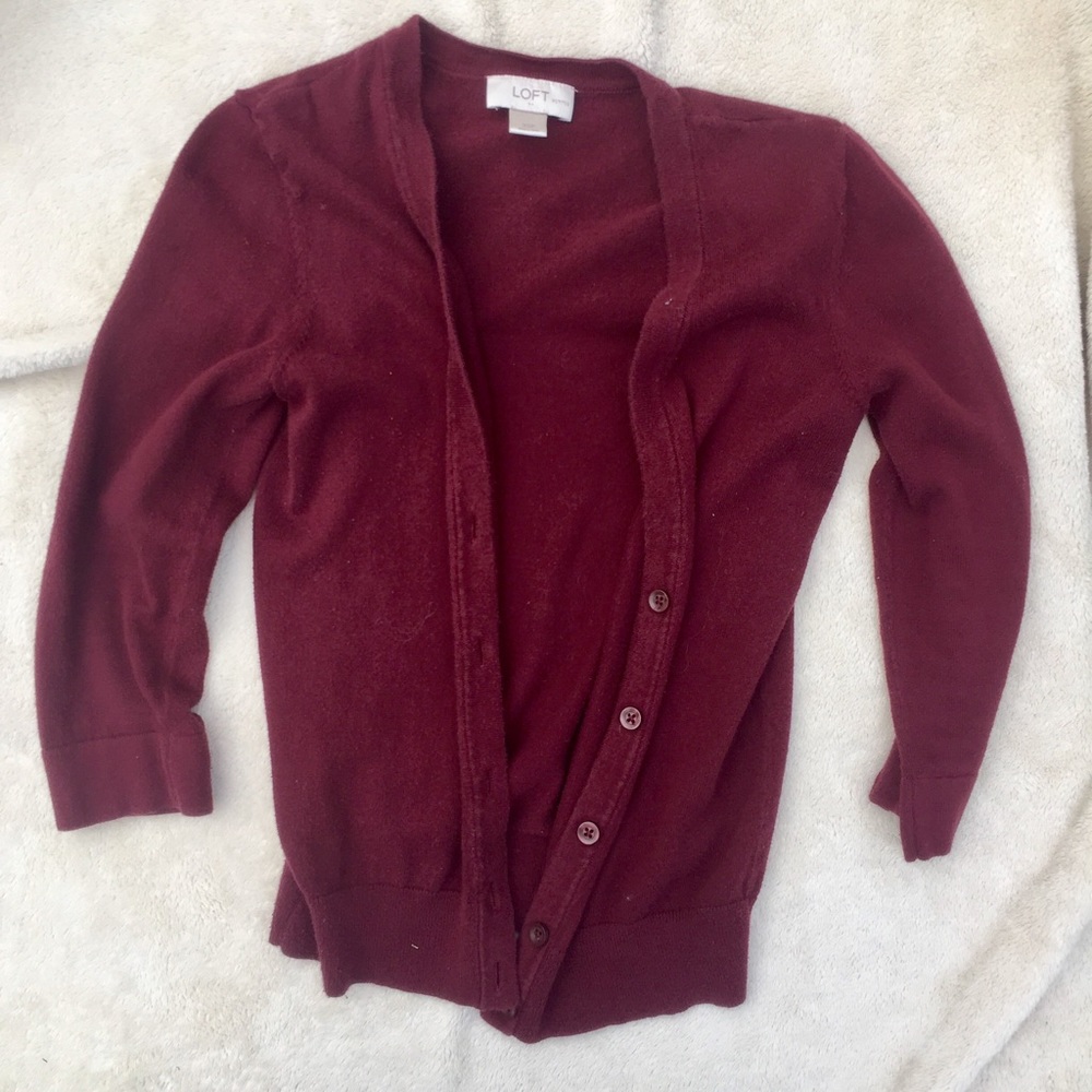 Maroon cardigan