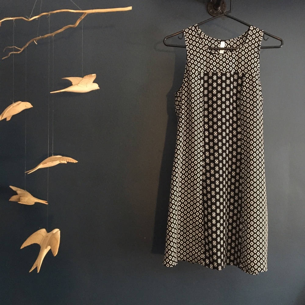 Printed mini shift dress