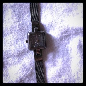 DKNY Gunmetal/black link watch