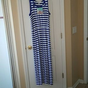 Blue and White Royal Caribbean Cruise Wear Maxi
