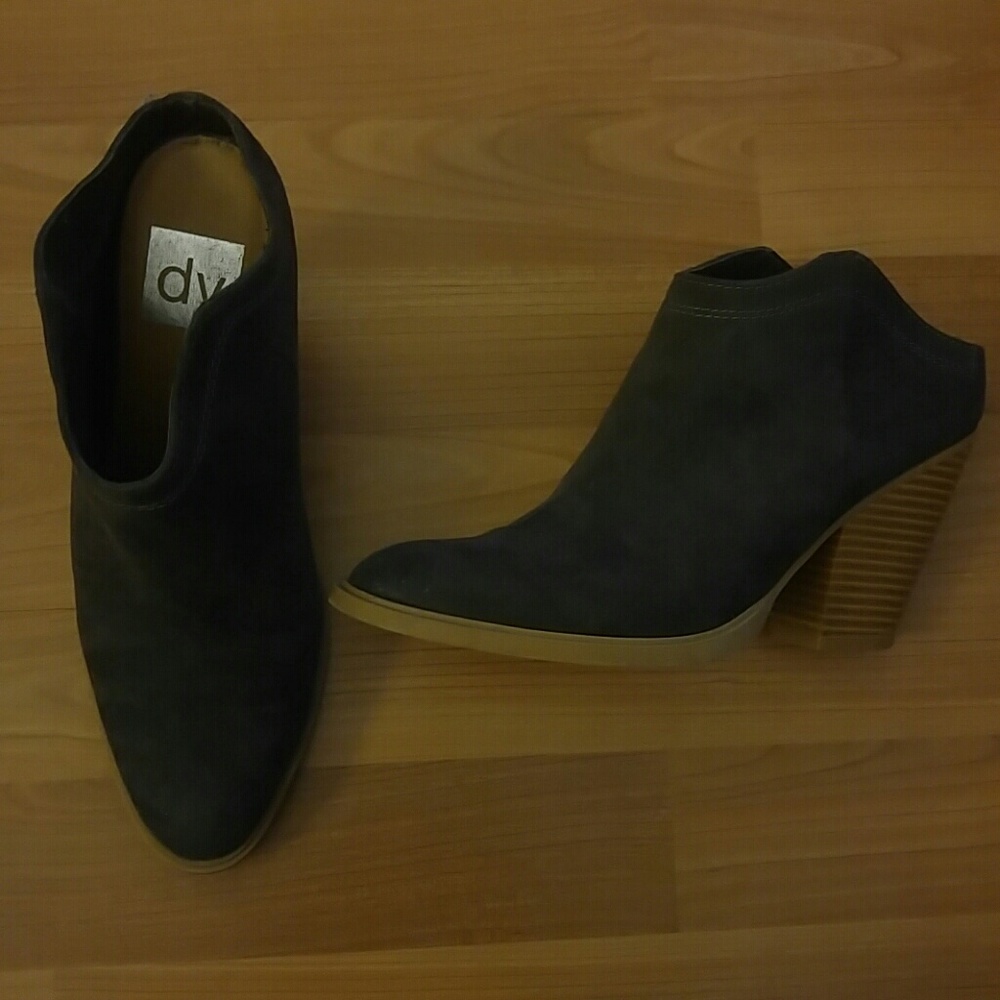 Dark gray mule heels