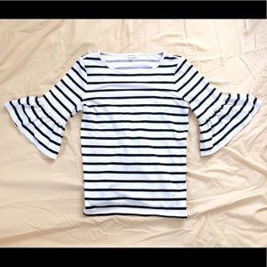 Nordstrom stripe bell sleeve top