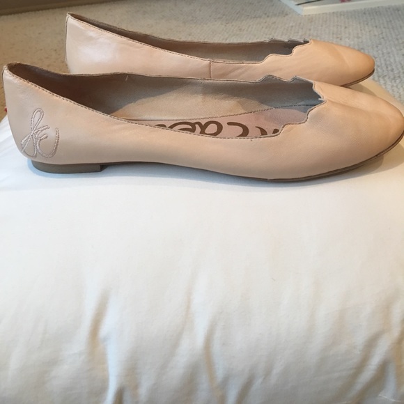 Sam Edelman Augusta Nude Leather Ballet Flats - Picture 3 of 4