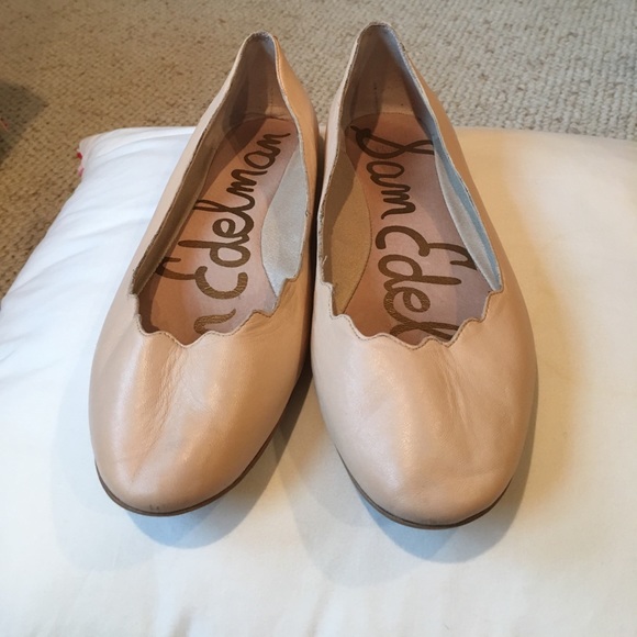 Sam Edelman Augusta Nude Leather Ballet Flats - Picture 4 of 4