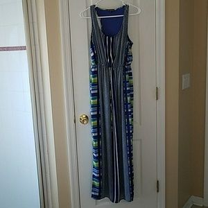 Blue and Green Maxi