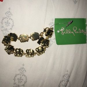 Lilly Pulitzer elephant gold bracelet