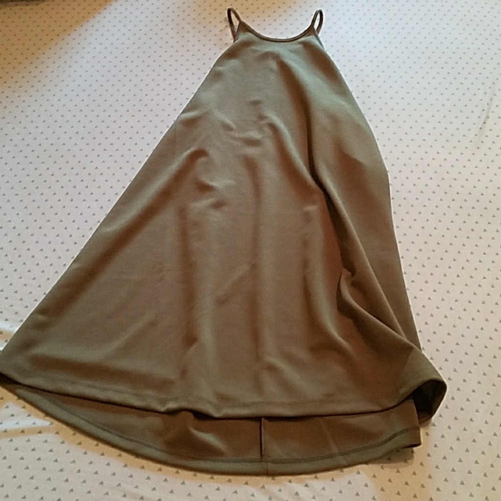 Olive High-Neck Dress