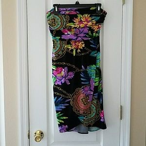 Jennifer Lopez Medium Strapless Flower Dress EUC