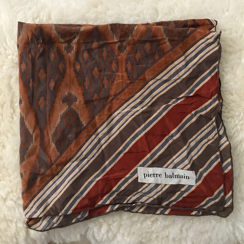 Balmain boho silk scarf