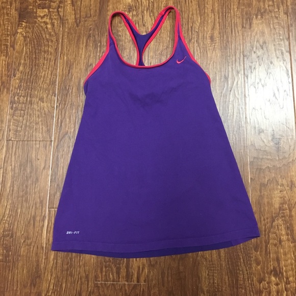 Nike Tops - Nike dri fit pink and purple bra top