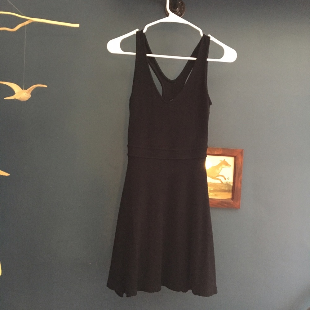 Black mini skater dress