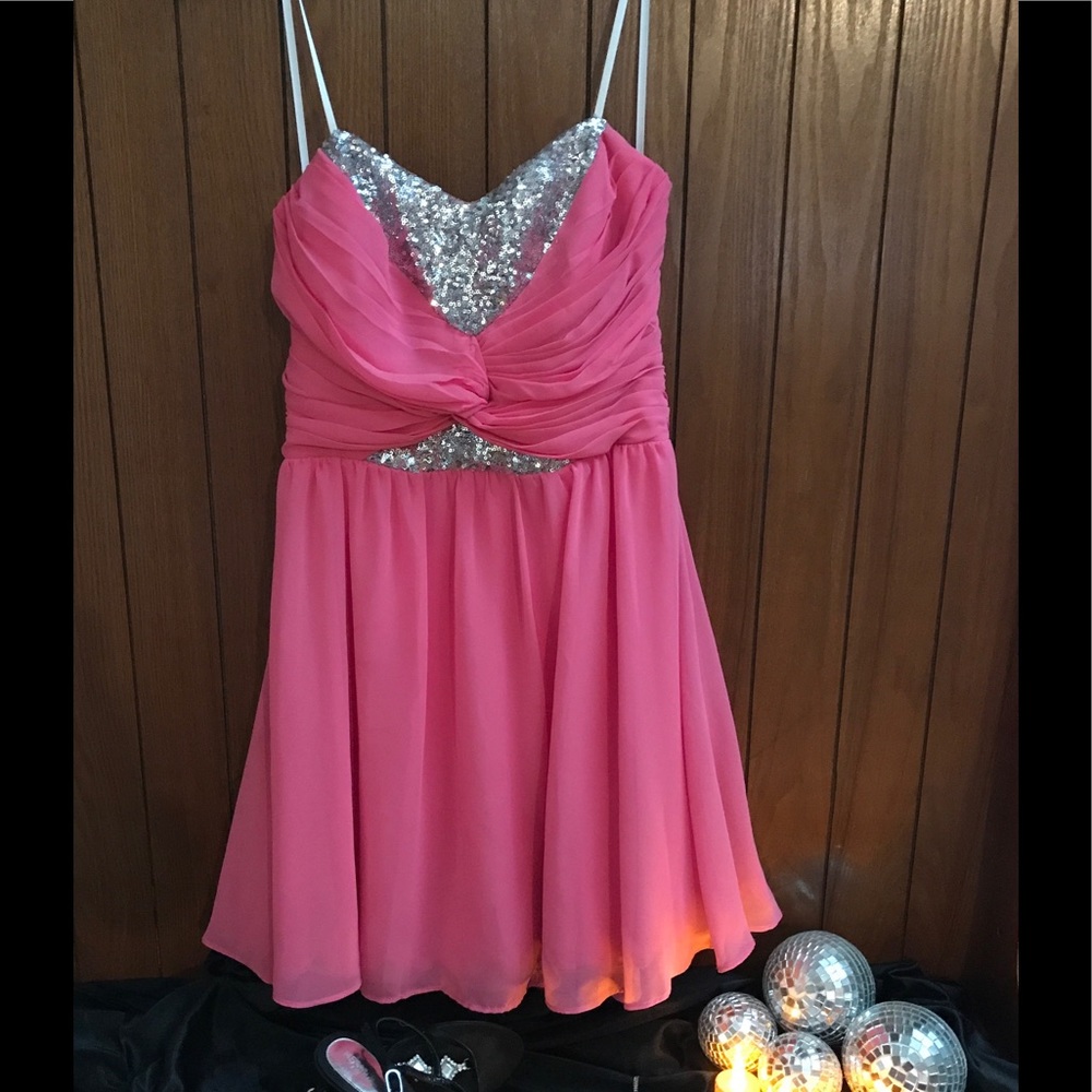 B.Darlin Hot pink Juniors dress