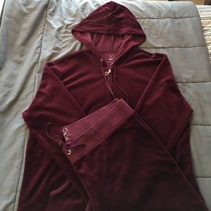 Velour sweater & pant set