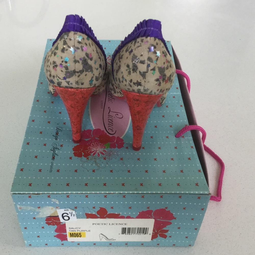POETIC LICENSE "Saucy" peep toe heels SZ 6.5 - Picture 3 of 4