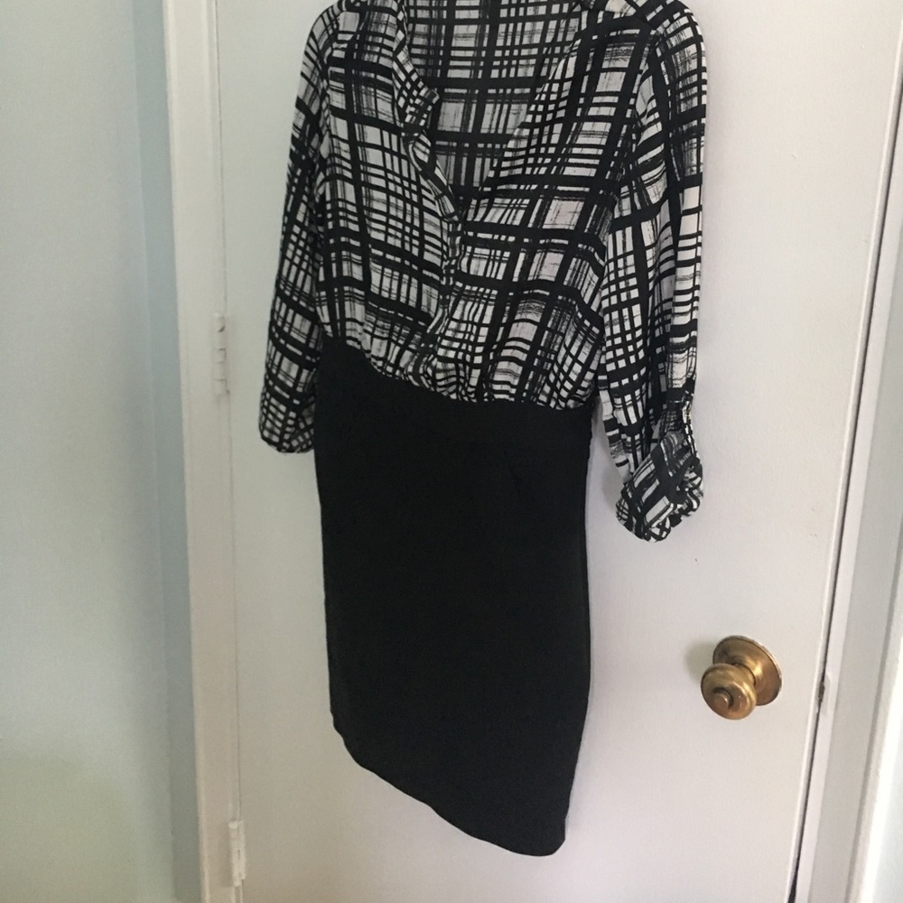 Mango Black and white dress