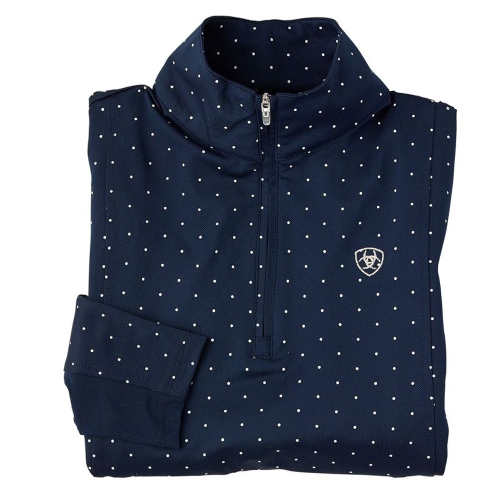 Ariat Sunstopper - Navy Polka Dot 1/4 Zip