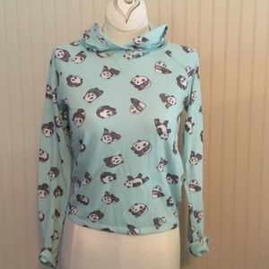 Aqua panda sweatshirt