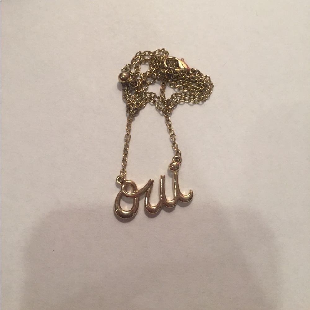 "OUI" necklace