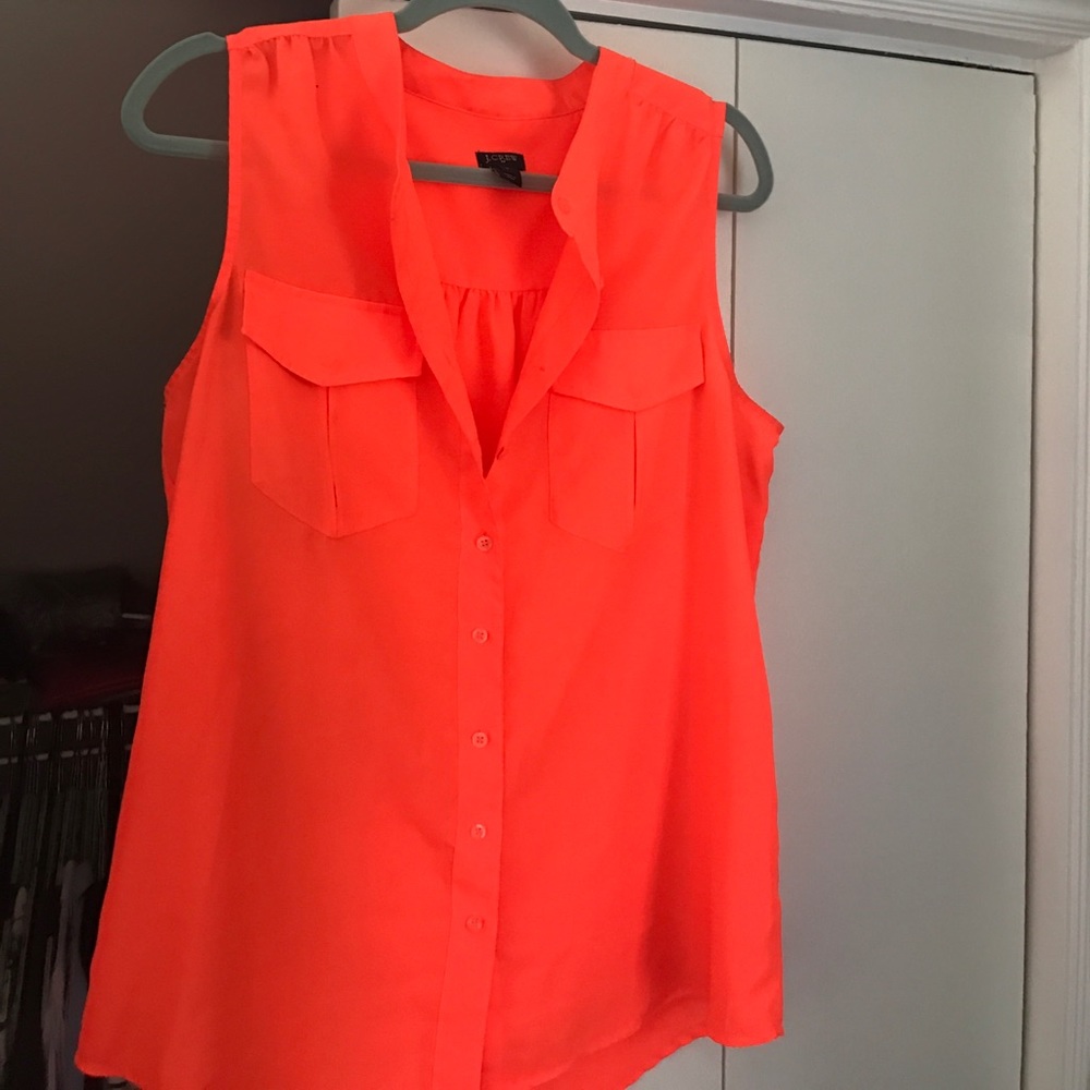 J Crew sleeveless button down