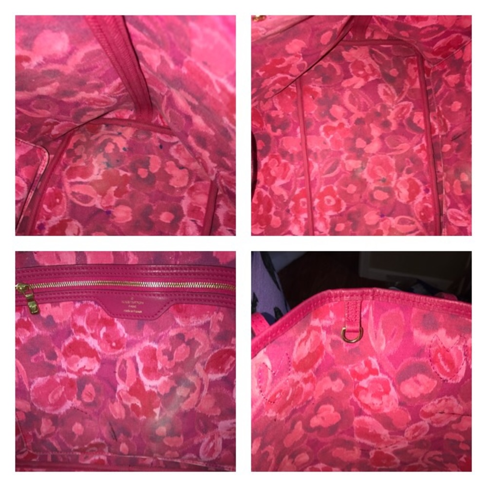 AUTHENTIC LOUIS VUITTON IKAT FUCHSIA NEVERFULL GM - Picture 4 of 8