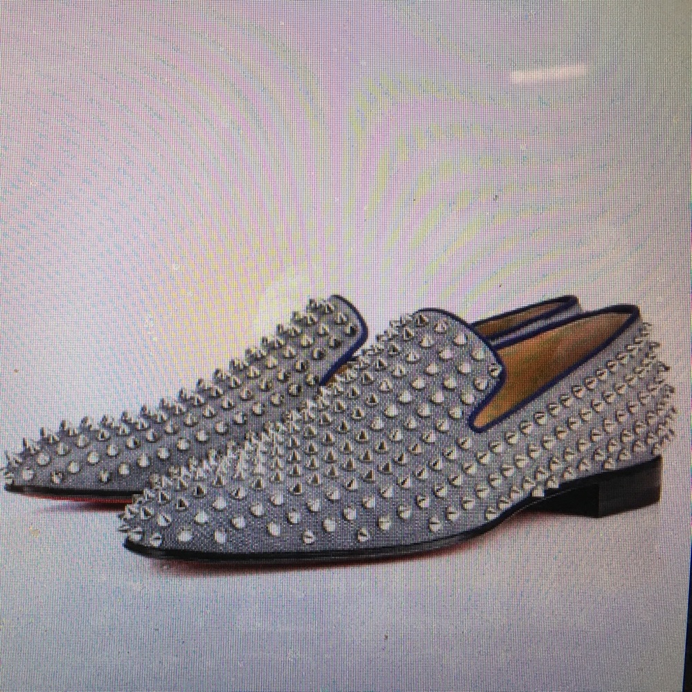 Christian Louboutin Dandelion Spikes Flat Demin