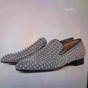 Christian Louboutin Dandelion Spikes Flat Demin