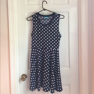 Navy Blue Polka Dot Dress