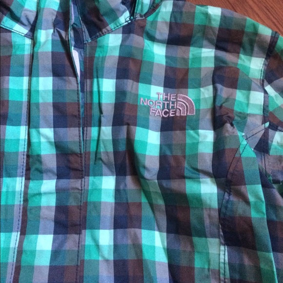 The North Face plaid hyvent rain jacket hiking - Picture 2 of 5