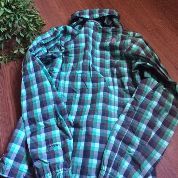 The North Face plaid hyvent rain jacket hiking - Picture 5 of 5