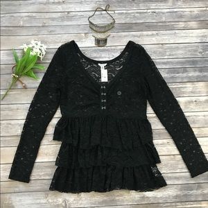 Long sleeve lace top