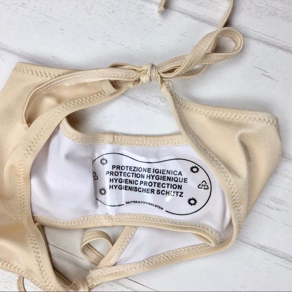 Womens padded GOLD sexy two piece bikini summer - Picture 4 of 5