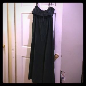 Diesel maxi dress with real leather halter