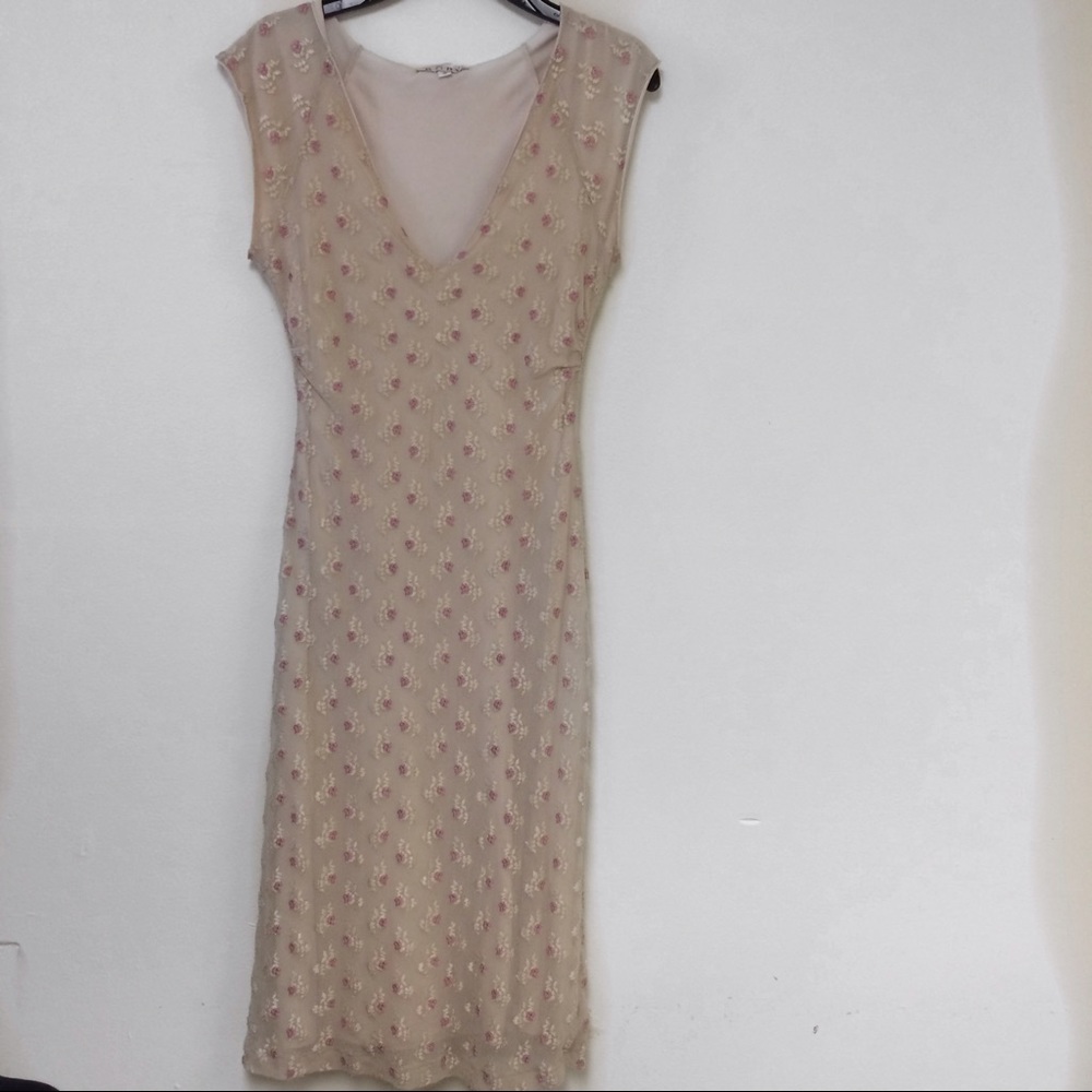 Nude midi dress