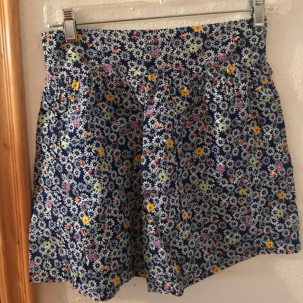 Blue floral skirt