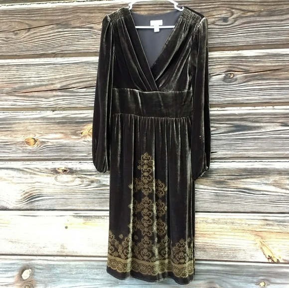 Anne Taylor Dresses - Anne Taylor Loft Brown Velvet Long Sleeve Dress Anne Taylor Dresses - Anne Taylor Loft Brown Velvet Long Sleeve Dress