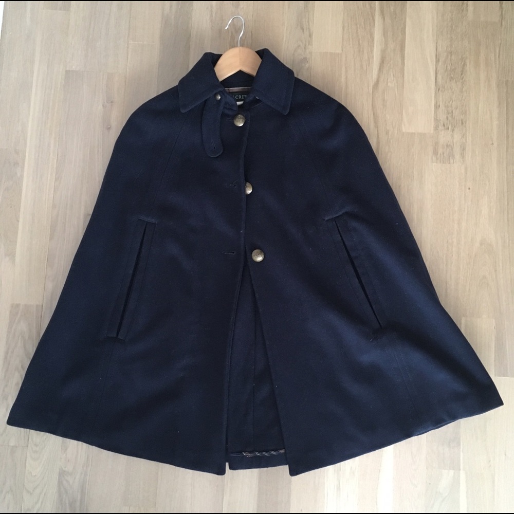 JCrew navy wool cape
