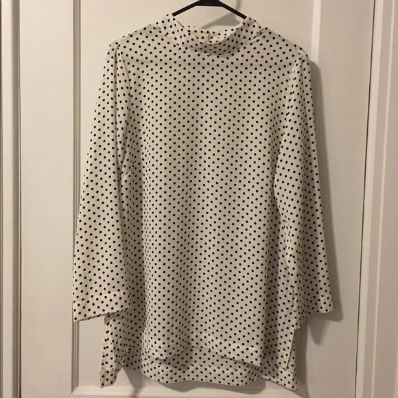 SOLD | Mock neck polka dot tunic - Picture 1 of 4