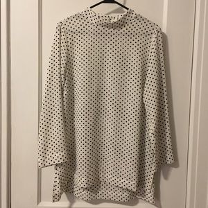 SOLD | Mock neck polka dot tunic