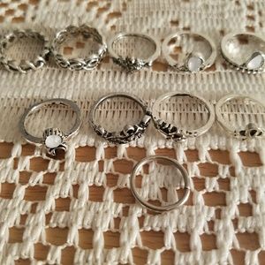 10 piece midi rings
