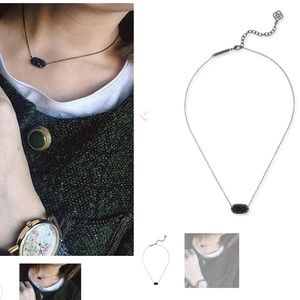 Elisa Necklace in Black Drusy