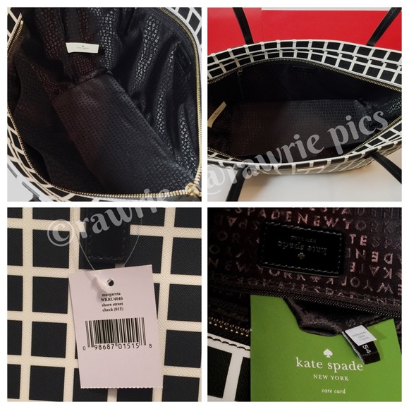 SALE New Kate Spade checkered large travel tote - Picture 3 of 4