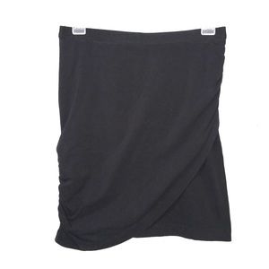 theory Black Gathered Tulip Skirt. Stretchy.