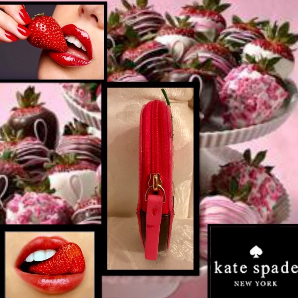 🌹Kate spade🍓Creme DeLa Creme StrawberryCoinPurse - Picture 3 of 6