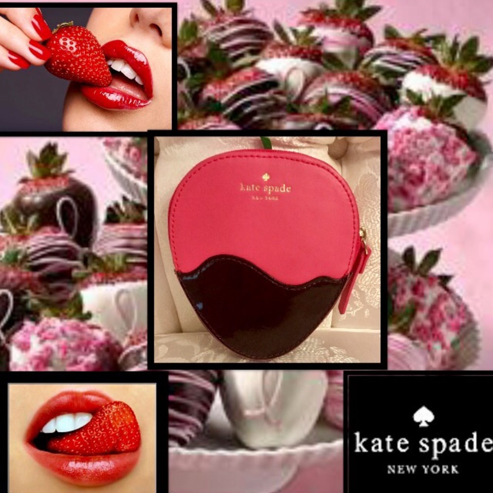 🌹Kate spade🍓Creme DeLa Creme StrawberryCoinPurse - Picture 4 of 6