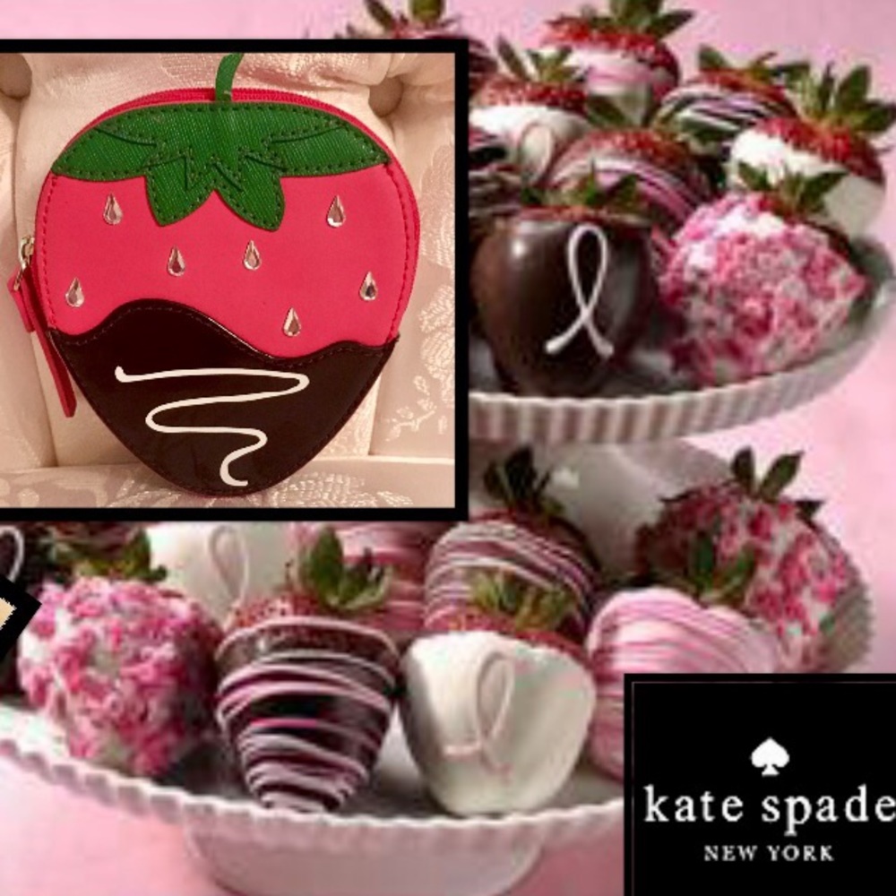 🌹Kate spade🍓Creme DeLa Creme StrawberryCoinPurse - Picture 6 of 6