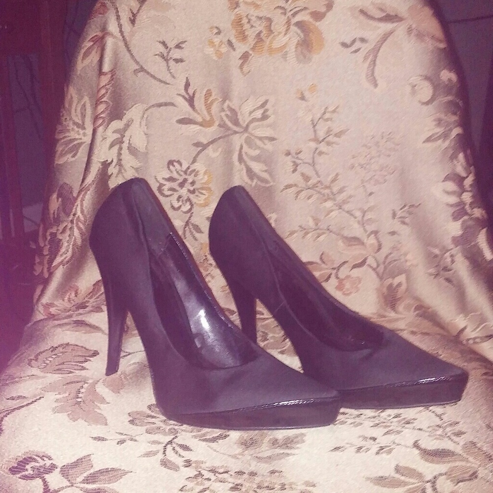 3 for $20 Black Satin Heels