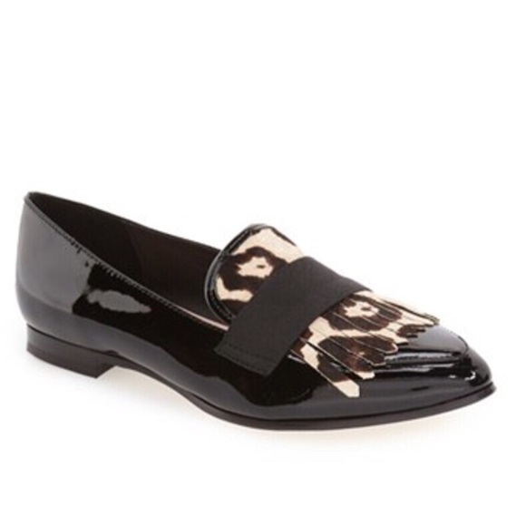kate spade leopard loafers