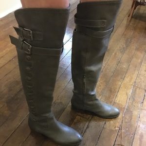 Sam Edelman Pierce Over-the-knee boots in grey.
